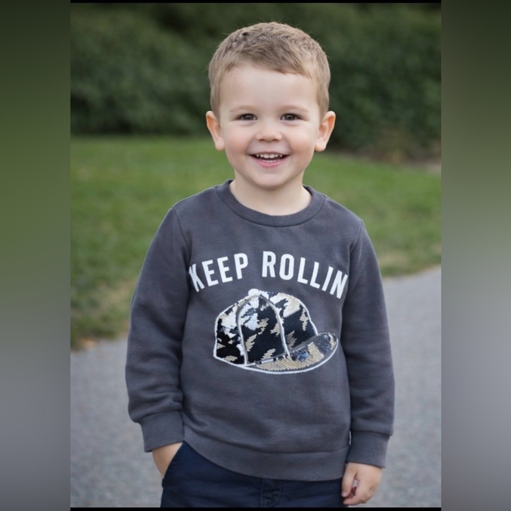 Fleece Sweatshirt with sequined appliqué